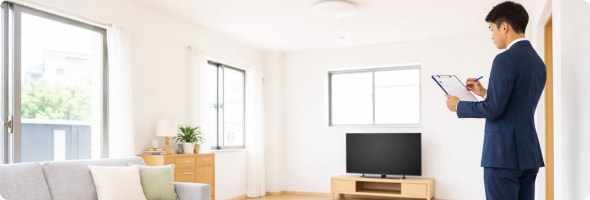住宅を査定する不動産の専門家