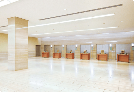 セレモアの直営式場の内観